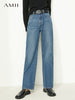 Amii Minimalism Women's Jeans Autumn High Waist Wide Leg Pants Casual Straight Denim Jean Female Long Pants 12130440