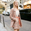 Amii Minimalist Tweed Women's coat Separately Autumn Office Lady Loose Lapel Blazer MIni Skirt Elegant Female Suit 11920008