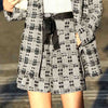 Amii Minimalist Tweed Women's coat Separately Autumn Office Lady Loose Lapel Blazer MIni Skirt Elegant Female Suit 11920008