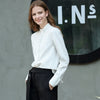 Minimalist Women 2022 Autumn Blouse Office Lady High Quality Original Design Stripe with Waist Belt Female Blouses Shirts