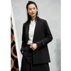 Redefine Blazer Women 2022 Office Lady Solid Single Button 100% Cotton Outwear Ladies Suit Business Coat