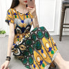 New Summer Dress Women 2022 Short Sleeve Long Maxi Vestido Beach Chic Print Floral Bohemian Dress Elegant Sundress