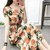 New Summer Dress Women 2022 Short Sleeve Long Maxi Vestido Beach Chic Print Floral Bohemian Dress Elegant Sundress