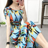 New Summer Dress Women 2022 Short Sleeve Long Maxi Vestido Beach Chic Print Floral Bohemian Dress Elegant Sundress