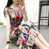 New Summer Dress Women 2022 Short Sleeve Long Maxi Vestido Beach Chic Print Floral Bohemian Dress Elegant Sundress
