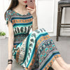 New Summer Dress Women 2022 Short Sleeve Long Maxi Vestido Beach Chic Print Floral Bohemian Dress Elegant Sundress