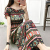 New Summer Dress Women 2022 Short Sleeve Long Maxi Vestido Beach Chic Print Floral Bohemian Dress Elegant Sundress