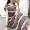 New Summer Dress Women 2022 Short Sleeve Long Maxi Vestido Beach Chic Print Floral Bohemian Dress Elegant Sundress