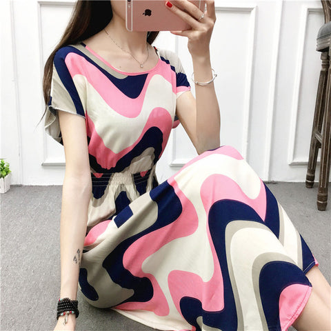 New Summer Dress Women 2022 Short Sleeve Long Maxi Vestido Beach Chic Print Floral Bohemian Dress Elegant Sundress
