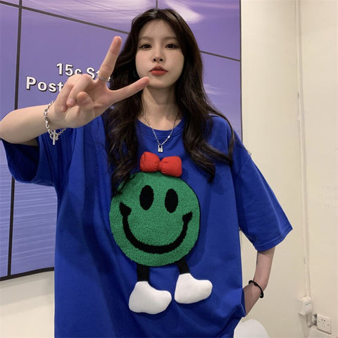 Anime Tshirt Women's Clothing Summer 2023 Vintage Cute Tops for Girls Urban Aesthetic Woman T-shirts Printed T-shirt Retro Y2k