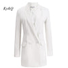 Anja Rubikthe Same White Single-Breasted Temperament Commuter Casual Suit Jacket Women's 2023 Spring and Autumn  Brand