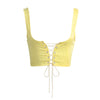 Sexy Lace Up Crop Tops Women 2022 Summer Sleeveless Bralette Tank Top Women Fitness Bustier Crop Top Tanktop Plus Size