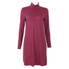 Winter Autumn Casual Women Loose Turtleneck Dress Knitting Warm Work Office Ladies Dresses Long Sleeve Female Vestidos