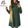 Winter Autumn Casual Women Loose Turtleneck Dress Knitting Warm Work Office Ladies Dresses Long Sleeve Female Vestidos