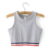 Summer Women Short Tank Crop Top Patchwork Four Colors High Quality Army Green White Fitness Vest