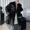 Apricot Letters Graffiti Oversized Blazer Women Jacket Coat Loose Streetwear Spring Outerwear 2023 Korean Style Office Lady