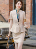 Apricot Suits Women 2022 Summer Short Sleeve Temperament Formal Business Blazer And Skirt Office Ladies two-piece overalls