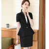 Apricot Suits Women 2022 Summer Short Sleeve Temperament Formal Business Blazer And Skirt Office Ladies two-piece overalls