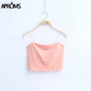 90s Basic Velvet Cropped Camis Fashion Women Streetwear Sexy Elastic Straps Crop Tank Top Short Bustier T-shirts Tees