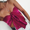 Festival Club Bow Tie Crop Top 90s Co Girls Off Shoulder Tank Tops Women Streetwear Fashion 2022 Sexy Bustier Bra Tube
