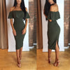 Off Shoulder birthday outfits Summer Dress Womens Sexy sleeveless Solid Color Bodycon Dresses Evening Party Vestidos