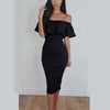 Off Shoulder birthday outfits Summer Dress Womens Sexy sleeveless Solid Color Bodycon Dresses Evening Party Vestidos