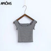 Off shoulder Black Crop Top 90's Girls Casual Ruffles Knitted Elastic Tops Streetwear Tank Top Cropped Tops Pink Bralet