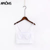 White Gray Knitting Cropped Camis 2022 Fashion Women Basic Tank Tops Summer Streetwear Slim Fit Crop Top Elastic Bra Tees