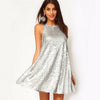 Art Deco Sliver Sequin Great Gatsby Dress 20s 1920s Vintage Party Night Club Dress Women Summer Short Hippie Dress