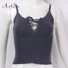Crop Tops Summer Hollow Out Women Tops Bandage Strappy Bustier Casual Crop Tank Top Bralette Brandy Melville Camis 252