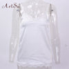 Lace Tank Top Sexy Sleeveless Backless Fitness Top Women Summer Casual Camisole Black White Plus Size ASVE20025