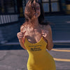 Black Letter Embroidery Bodycon Sexy Summer Dress 2022 Spaghetti Strap Backless Women Pencil Mini Dress Casual Dresses