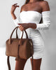 Women Autumn Winter Bandage Dress Women 2022 Sexy Off Shoulder Long Sleeve Slim Elastic Bodycon Party Dresses Vestidos