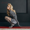 Artsu Zebra Print Women Mini Dress Long Sleeve With Gloves Turtleneck Bodycon Sexy Dresses Autumn Winter Slim Club 42016