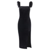 Ashgaily 2022  Sexy Velvet Dress Women Sleeveless Dress Solid Feathers Bodycon Clothes Party Club Outfits Femme
