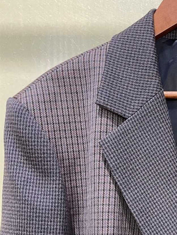 Asymmetric Color Patchwork Blazer Women Plaid Single Breasted Sashes Lace-up Long Sleeve Suit Coat for OL Autumn 2023