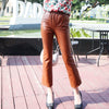 Autumn 2022 Genuine Leather Pants Women's Elastic Waist Solid Color Commuter Sheepskin Pants