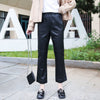 Autumn 2022 Genuine Leather Pants Women's Elastic Waist Solid Color Commuter Sheepskin Pants