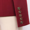 Autumn And Winter 2023 Double Row Button Waist Slim Classic OL Professional Women's Suit Coat Top