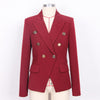 Autumn And Winter 2023 Double Row Button Waist Slim Classic OL Professional Women's Suit Coat Top