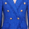 Autumn And Winter 2023 Europe And America Premium Fabric Double Breasted Classic Women's Suit Coat Top