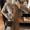 Autumn And Winter Elegant Women's Skirt Suit Vintage Jacket Woolen Short Coatpleated Skirt Two-Piece Set Female
