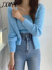 Autumn And Winter Elegant Temperament Women's Suits Suspender Tops With Lazy Wind Sweater Cardigan Two-Piece Set