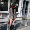 Autumn And Winter Women's Two-piece Korean Style Tweed Long-sleeved Striped Suit Jacket + High-waist Shorts Suit