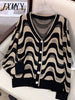 Autumn And Wwinter Diamond-Studded Flower Kknitted Sweater Top Loose Thin Sweater Cardigan Trendy Women's Clothing