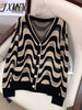 Autumn And Wwinter Diamond-Studded Flower Kknitted Sweater Top Loose Thin Sweater Cardigan Trendy Women's Clothing