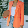 Autumn Blazer  Terrific Wash-and-wear Lapel  Elegant Pockets Spring Coat OL Style Clothes