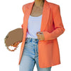Autumn Blazer  Terrific Wash-and-wear Lapel  Elegant Pockets Spring Coat OL Style Clothes