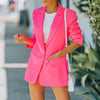 Autumn Blazer  Terrific Wash-and-wear Lapel  Elegant Pockets Spring Coat OL Style Clothes