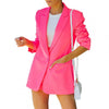 Autumn Blazer  Terrific Wash-and-wear Lapel  Elegant Pockets Spring Coat OL Style Clothes